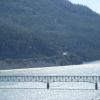 View of the Koocanusa Bridge spanning Lake Koocanusa, a 90+ mile long lake extending from Canada into the USA.