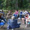 Have a fun-filled evening with a campfire dinner & sing-a-long at a US Forest Service dispersion site.